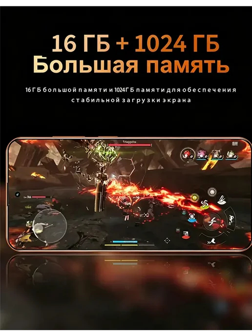 Смартфон Pro Max Iphona I17 Pro Max 16/1024 ГБ, оранжевый, фото 5