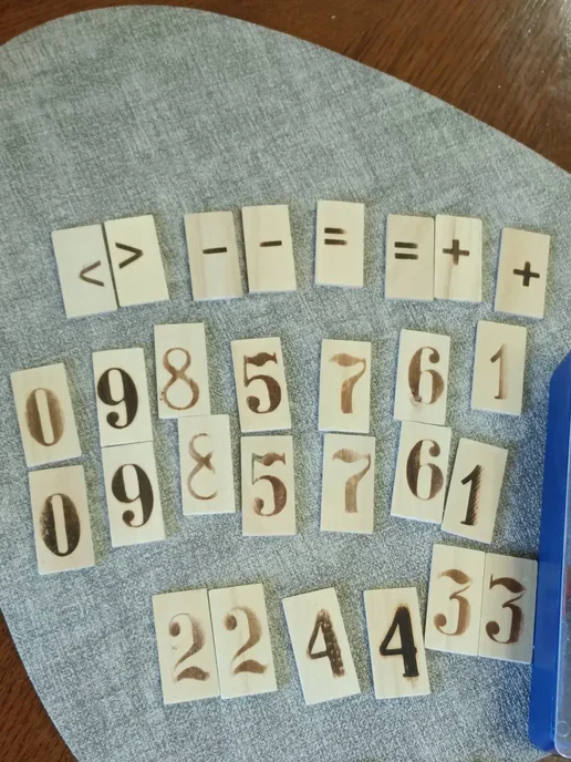 учись считать. счётный набор С 516 из дерева, вариант, фото 2