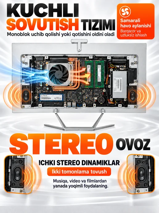 Моноблок 27 дюйм H61,CPU intel core i3 128 gb ssd, ddr3 8gb, 1024 ГБ, 8 ГБ, фото 6