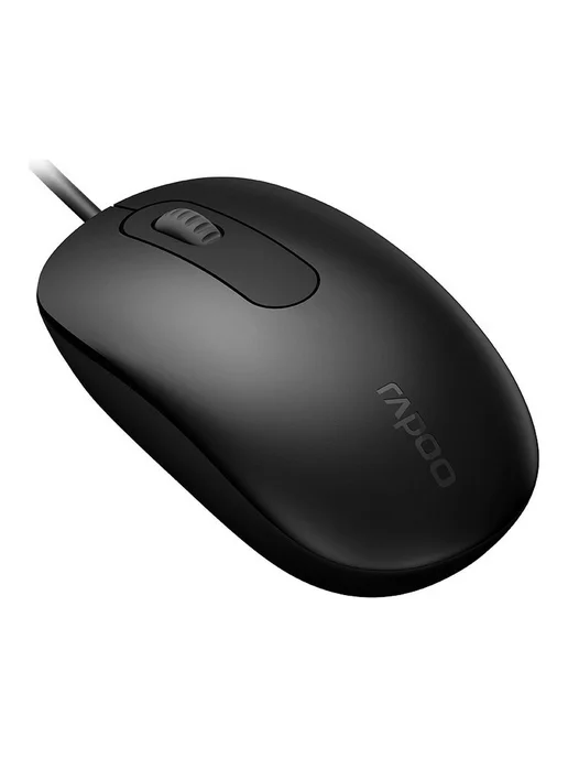 Rapoo Мышь проводная N200 черная, черный, фото 3