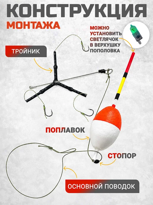 Монтаж рыболовный "Убийца толстолоба" 2 шт, 2 шт, фото 2