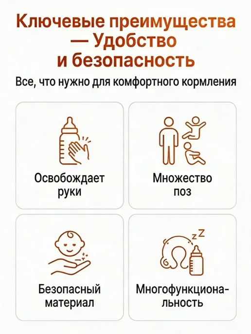 Подушка для кормления держатель бутылочки, вариант, фото 3