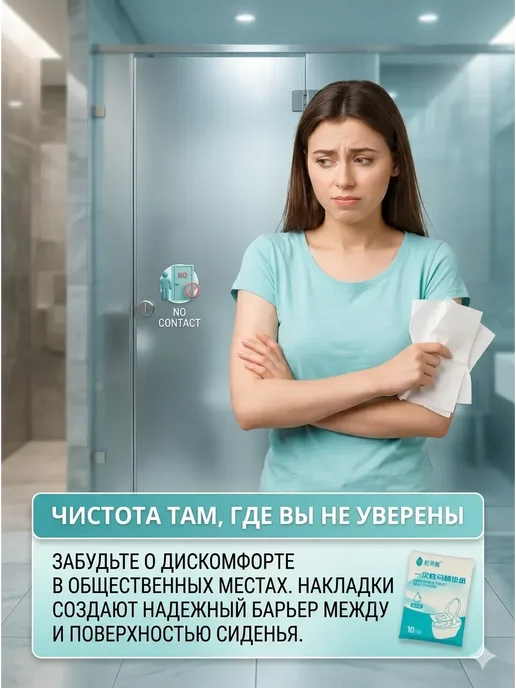 FranklinMIX Покрытия для унитаза Накладки на унитаз одноразовые, белый, 1 шт, фото 2