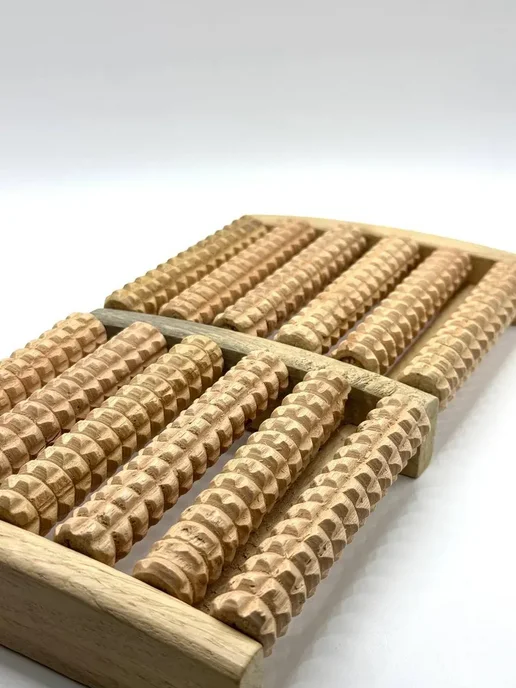 FranklinMIX Деревянный массажёр для стоп роликовый двойной, вариант, фото 5