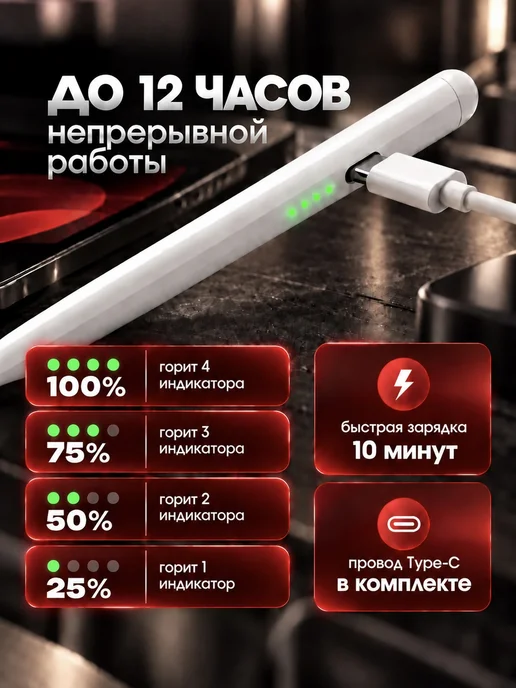 Ручка стилус для телефона и планшета универсальный тонкий, вариант, фото 6
