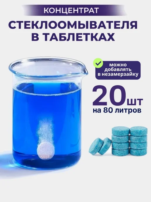 Таблетки для омывателя лобового стекла автомобиля, омывайка, вариант, фото 5