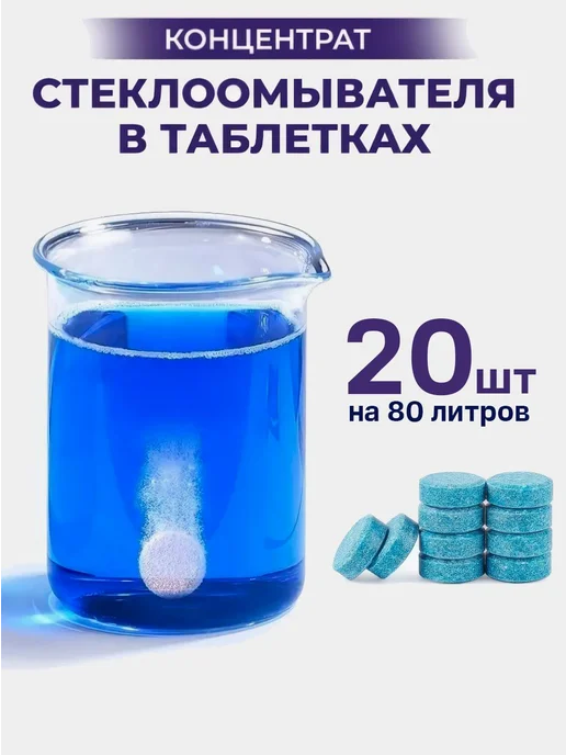Таблетки для омывателя лобового стекла автомобиля, омывайка, вариант, фото 6