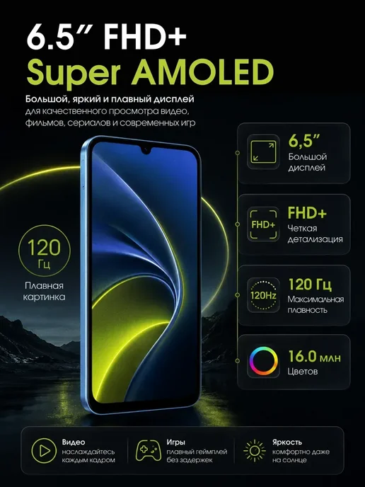 Смартфон Samsung A25 8/256 ГБ, голубой, фото 2