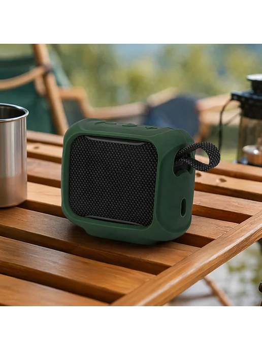 Силикон для JBL GO5, тёмно-зелёный, зеленый, фото 2