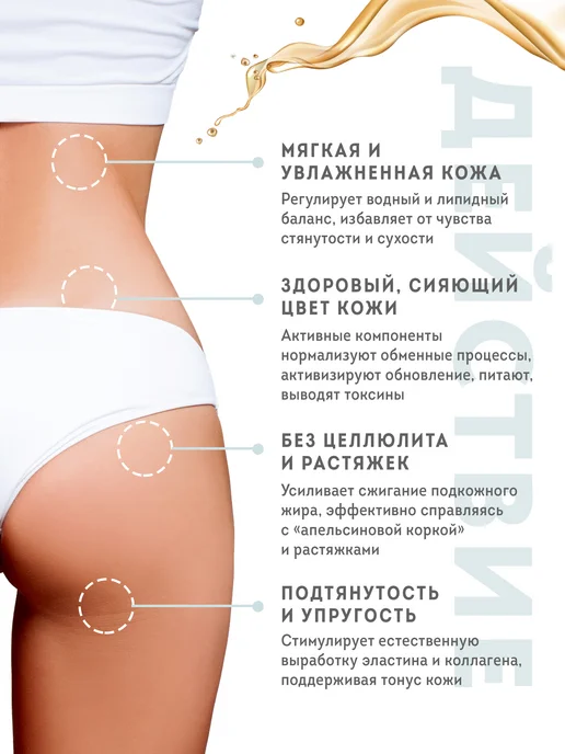 Натуральное массажное масло для тела от целлюлита и растяжек, вариант, фото 6
