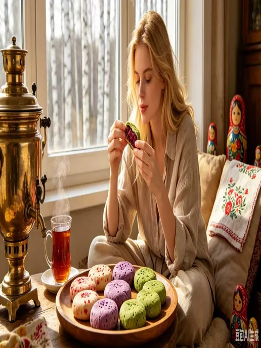 Цветочные пироги с розой, 8 шт, традиционная китайская выпе, 8 шт, фото 4