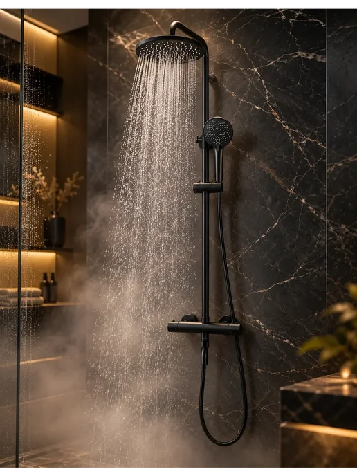 hansgrohe Душевой набор Душевая система с тропическим душем H945, черный, фото 7