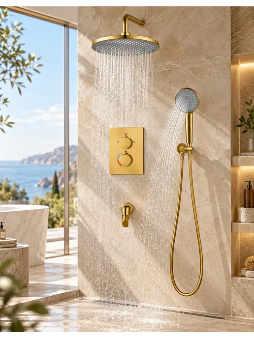 Grohe Современный люкс-комплектДушевой комплект золотой G919, золотой, фото 4