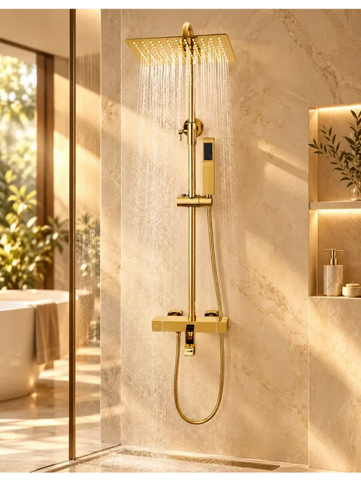 Grohe Трехфункциональная душевая система G922, золотой, фото 5