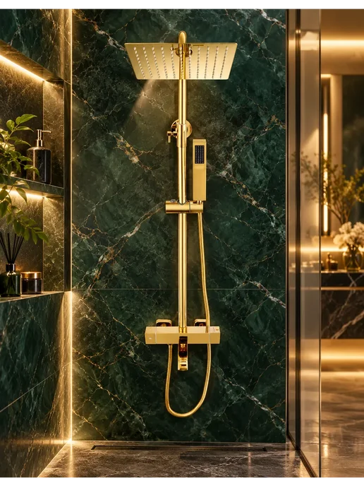 Grohe Трехфункциональная душевая система G922, золотой, фото 7