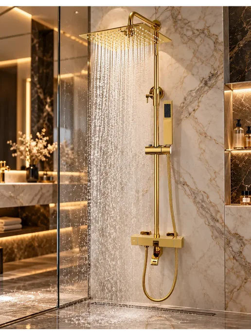 Grohe Трехфункциональная душевая система G922, золотой, фото 8