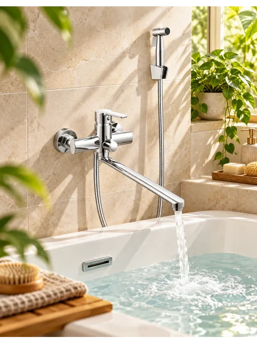 Grohe Смеситель для ванны с душем настенный однорычажный G613, серый, фото 3