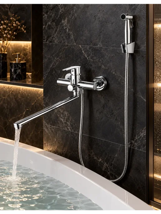 Grohe Смеситель для ванны с душем настенный однорычажный G604, серый, фото 6