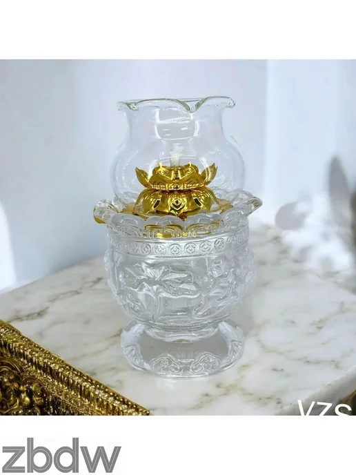 Лампада стеклянная 13.5 см для дома, вариант, фото 3