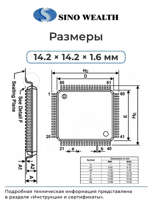 SinoWealth SH86F7088P 080PR Микроконтроллер 8-бит, 20 МГц, 8051, 128 КБ, вариант, фото 4