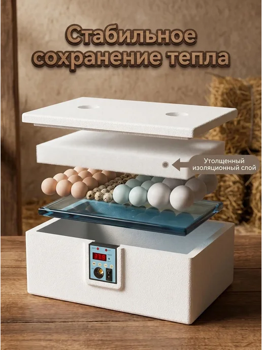 Инкубатор для яиц кур-несушек, 10 шт, питание от сети 220 В, 10 шт