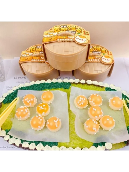 Антистресс-игрушка в форме булочки, сквиш, вариант, фото 3