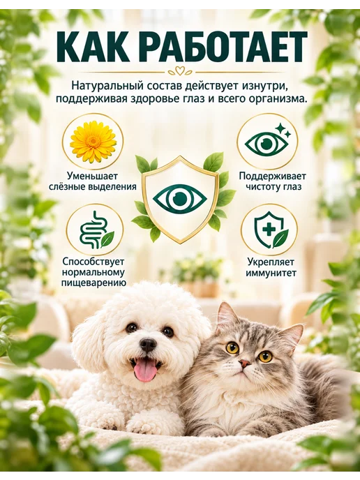 Добавка от слезных дорожек для кошек и собак, 150 мл, фото 3