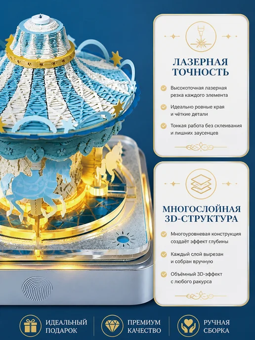 Календарь 2027 отрывной 3D карусель русская версия, вариант, фото 3