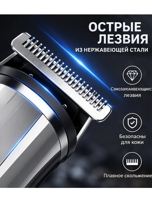 Xiaomi Мужской триммер для бороды и носа профессиональный, черный, фото 5