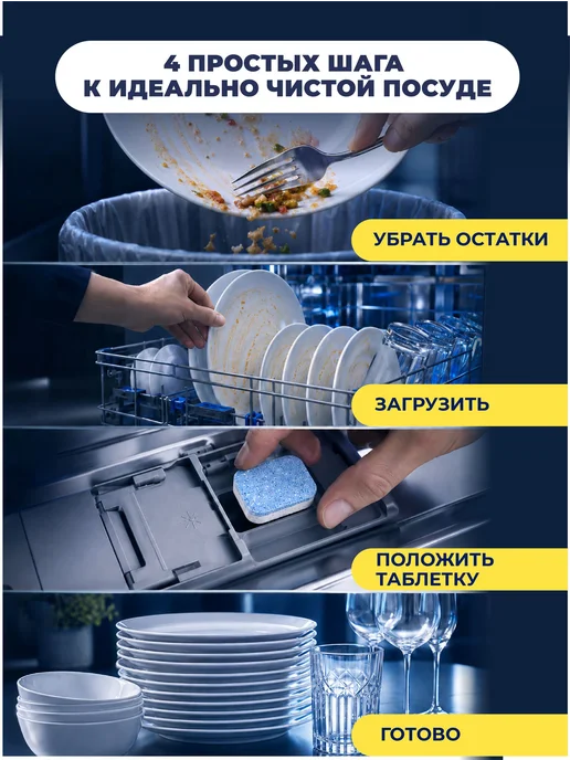 Таблетки для посудомоечной машины, 100 шт, 100 шт, фото 5