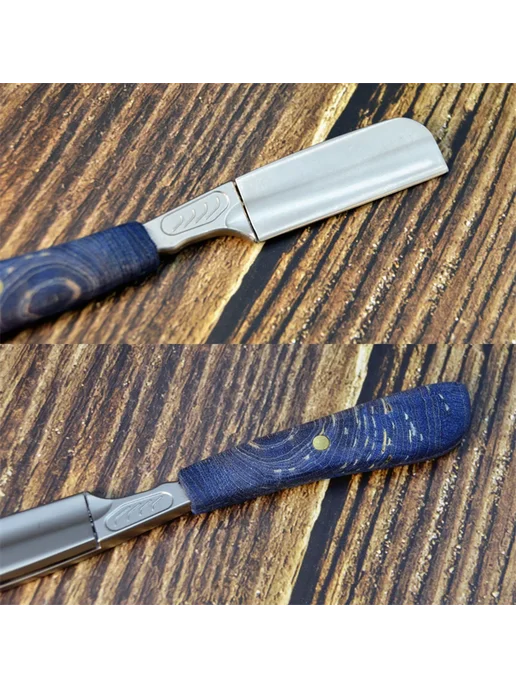 Нет бренда Старомодная бритва для бритья с прямым лезвием Straight Razo, Folding Razor, фото 6
