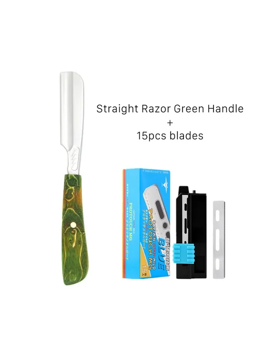 Нет бренда Старомодная бритва для бритья с прямым лезвием Straight Razo, Razor and bla