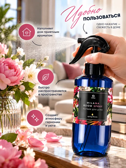 Парфюмированный освежитель воздуха Milana Spring Bloom, 300 мл, фото 2