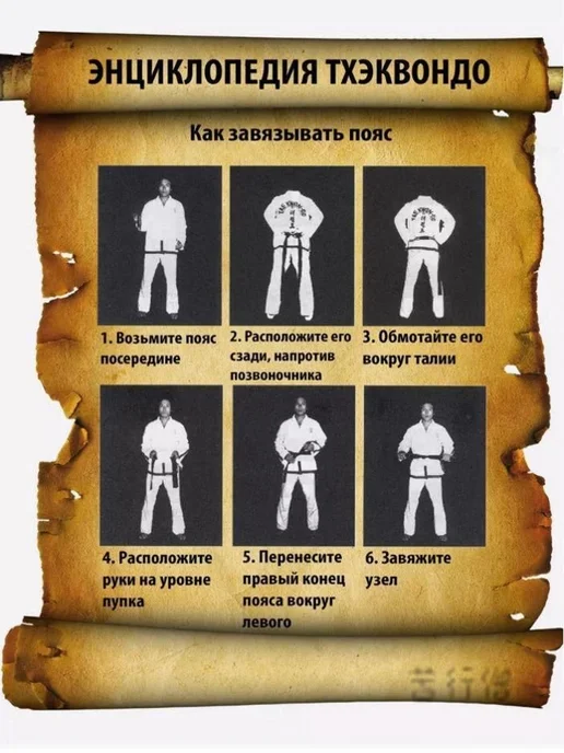 Пояс для единоборств, длина 160 см, вариант, фото 3