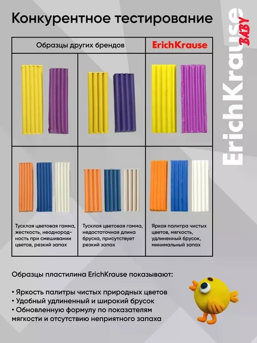 Нет бренда Мягкий восковой пластилин 18 цветов в коробке, 18 цв., фото 3