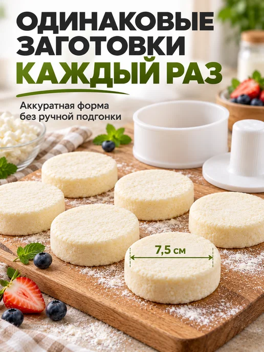 Пресс форма для сырников и котлет, белый, фото 3