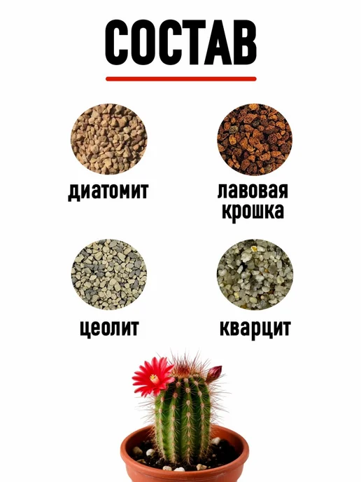 ТЕРРАМИН Грунт минеральный TERRAMIN для кактусов и суккулентов 1 л, 1 л, фото 3