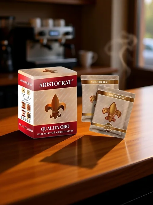 Кофе молотый в дрип-пакетах ARISTOCRAT Qualita ORO 5 штук по, вариант, фото 2