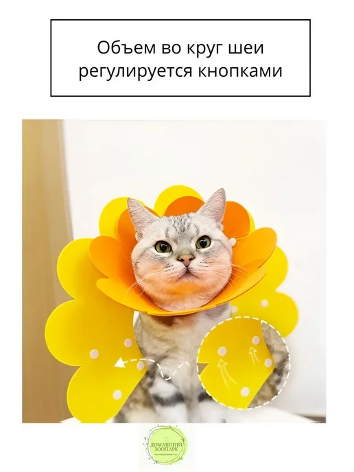 Защитный ветеринарный воротник для кошек и собак мелких L, вариант, фото 2
