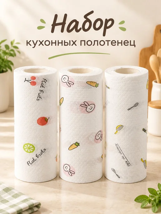 Полотенца бумажные кухонные впитывающие, белый, фото 6