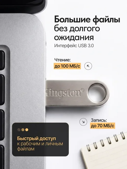 USB Flash накопитель 128 гб, 128 ГБ, в упаковке 300 г, фото 3