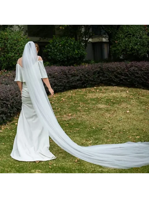 Нет бренда Свадебная фата ivory, 3 яруса, вариант, фото 2