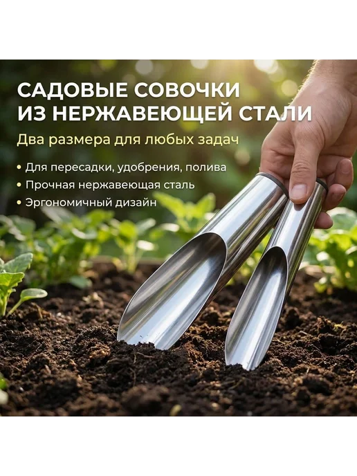 Садовый совок пластиковый разноцветный, вариант, фото 2