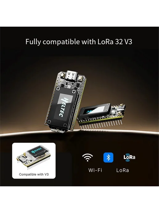 ESP32S3 WiFi LoRa 32 модуль, вариант, фото 2