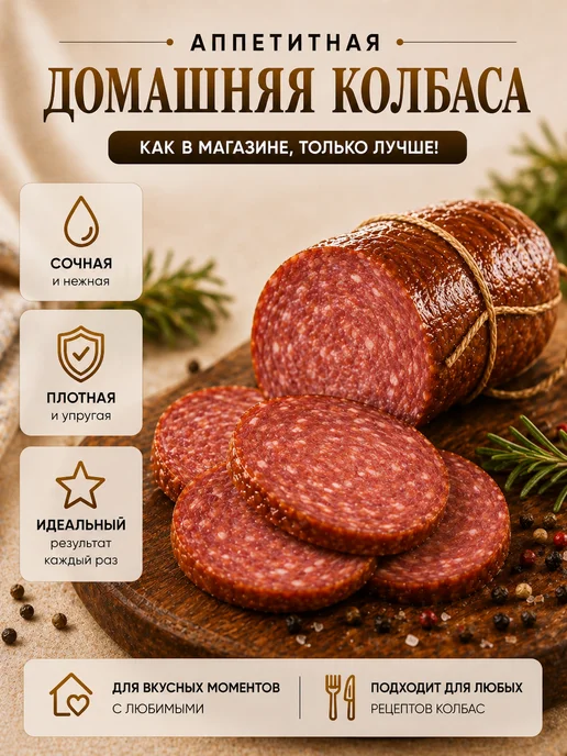 Белкозин Оболочка для колбасы натуральная коллагеновая 55 мм 10 м, 10 м, фото 2