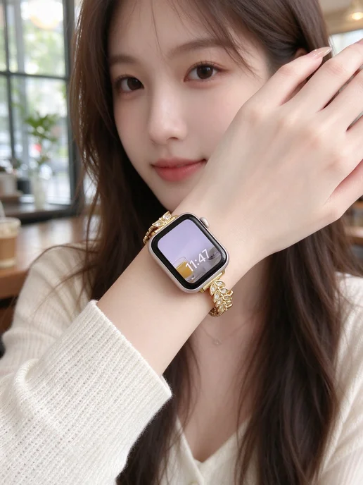 NEBRIS Ремешок для Apple Watch 38 40 41 MM, бежевый, фото 2