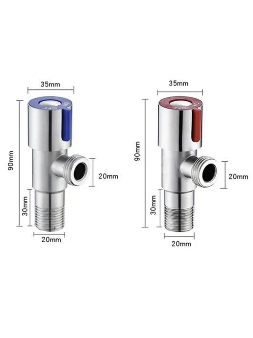 GEBERT INOX GB54897.1 комплект угловых кранов 12 для гибкой, вариант, фото 2