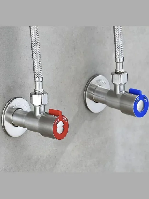 GEBERT INOX GB54897.1 комплект угловых кранов 12 для гибкой, вариант, фото 5