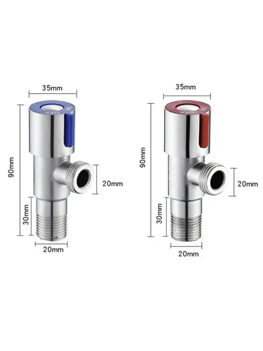 INOX GB54897.1 комплект угловых кранов 12 для гибкой, вариант, фото 3