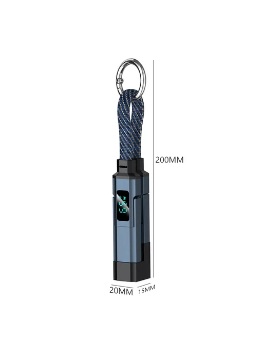 Комплект кабелей 4в1 с дисплеем, Type-C Lightning USB-A, быс, 2 шт, 65 Вт, фото 8